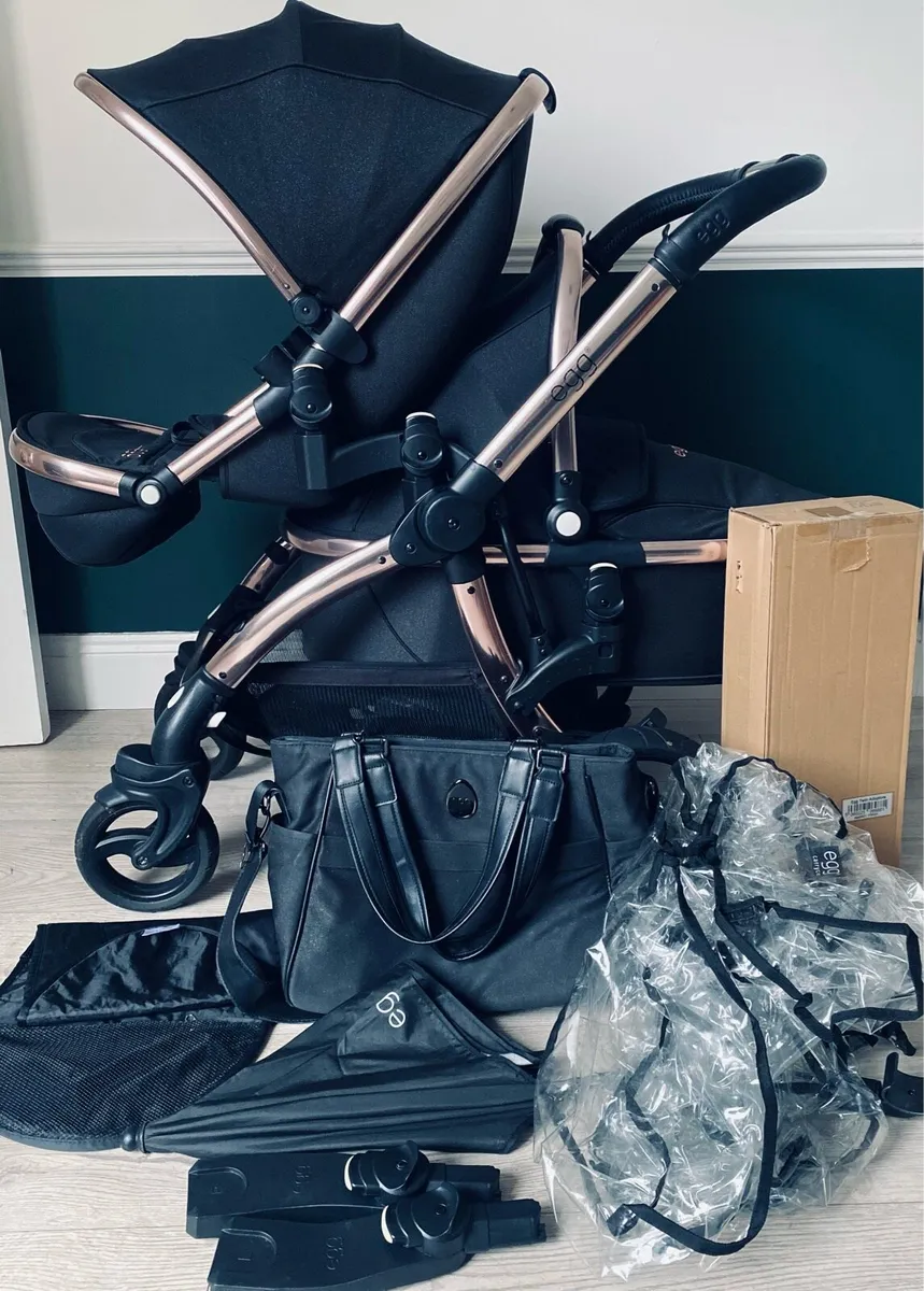 Egg stroller - black diamond special edition buggy - Image 1