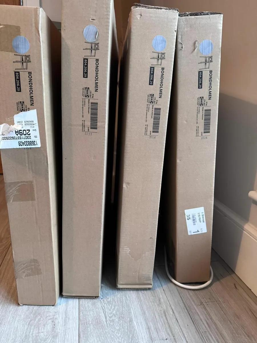 4 x IKEA BONDHOLMEN Outdoor Chairs – Brand New, Un - Image 2