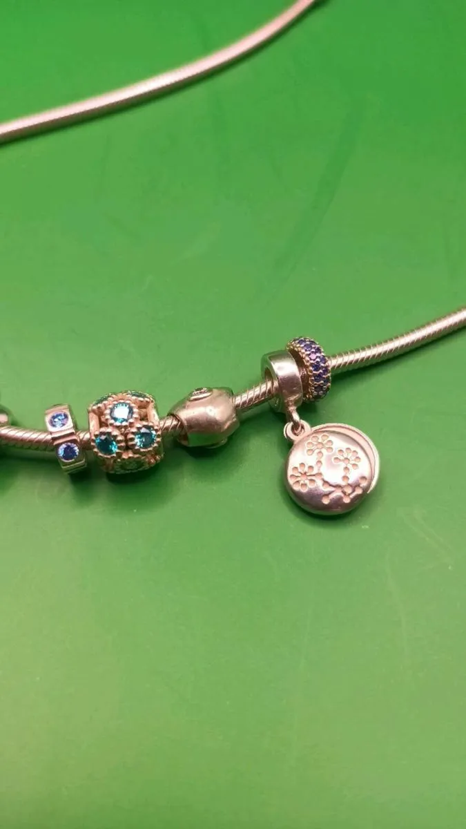 Pandora charm necklace, 11 charms silver freepost - Image 4