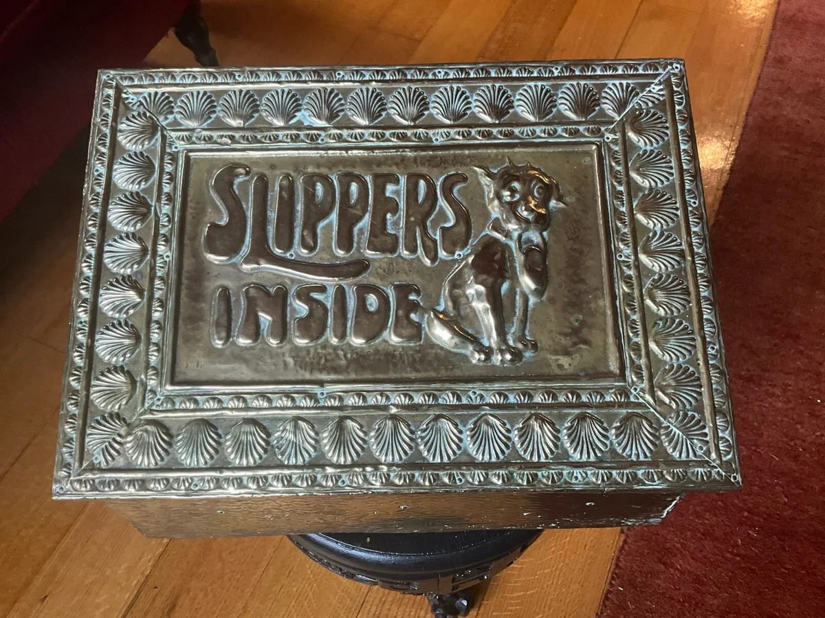 Antique Brass Bonzo Slipper Box. Original 1920s - Image 2
