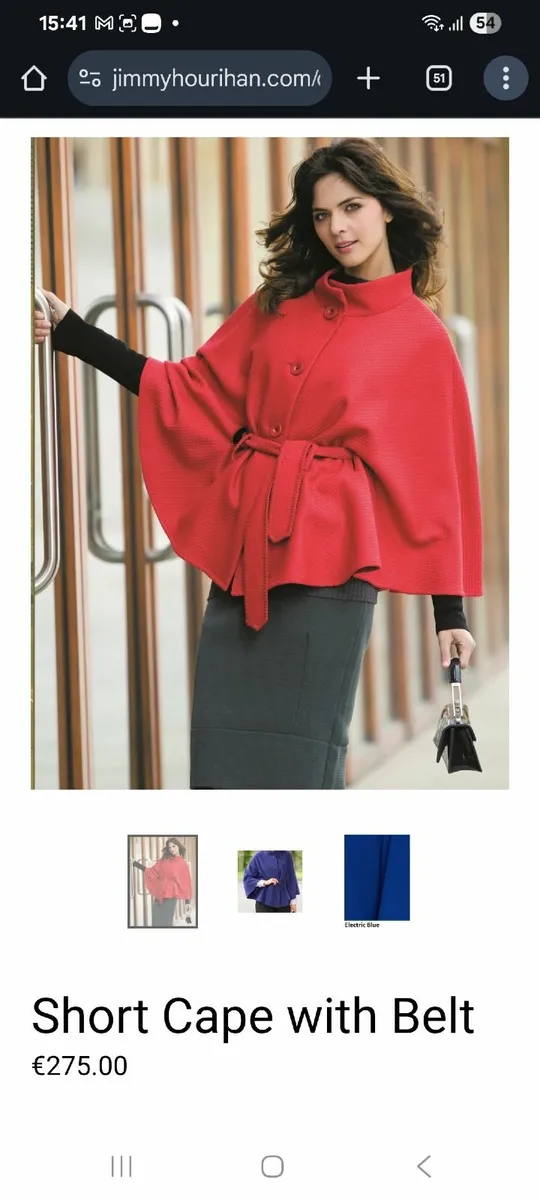 Christmas Red Cape by Renowned Dublin Designer Jim - Image 1