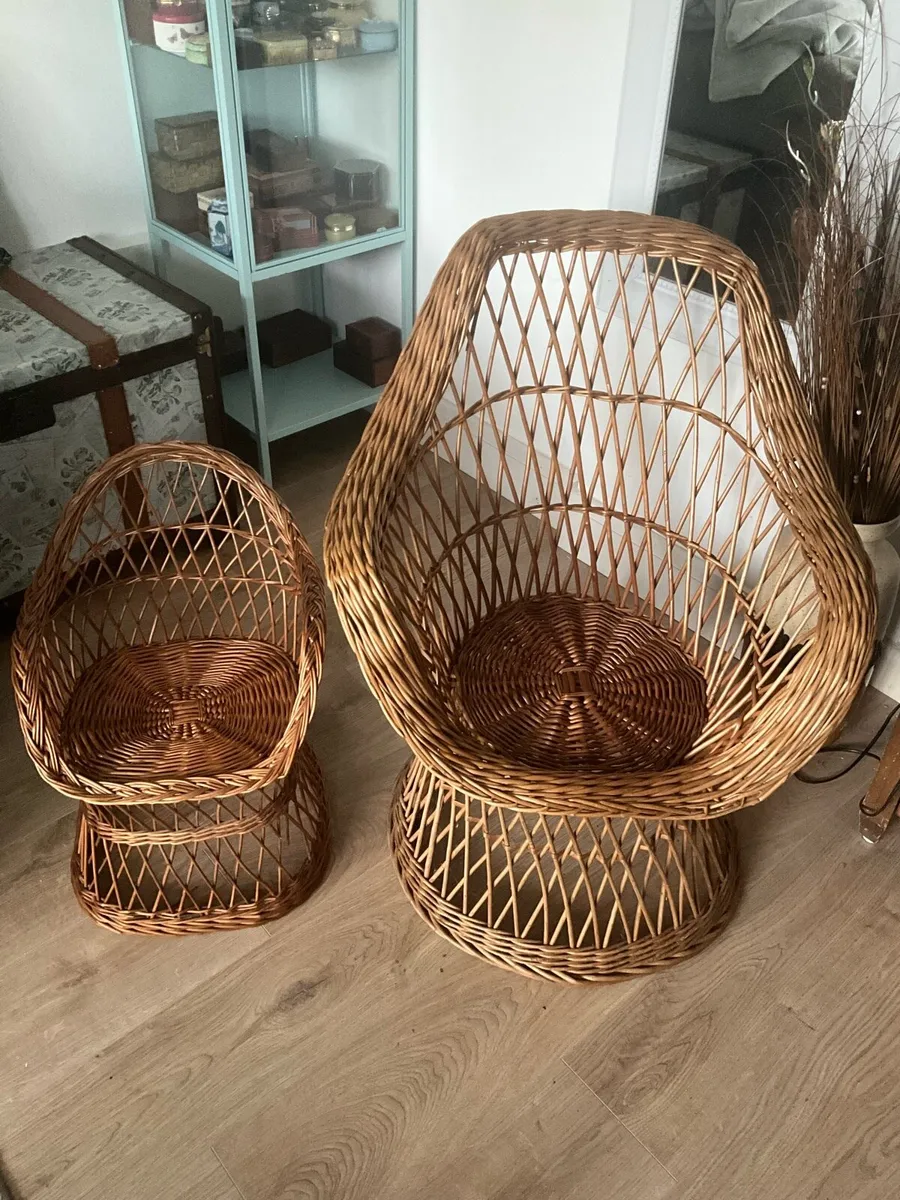 Childs Bamboo Wicker Armchair - Image 1