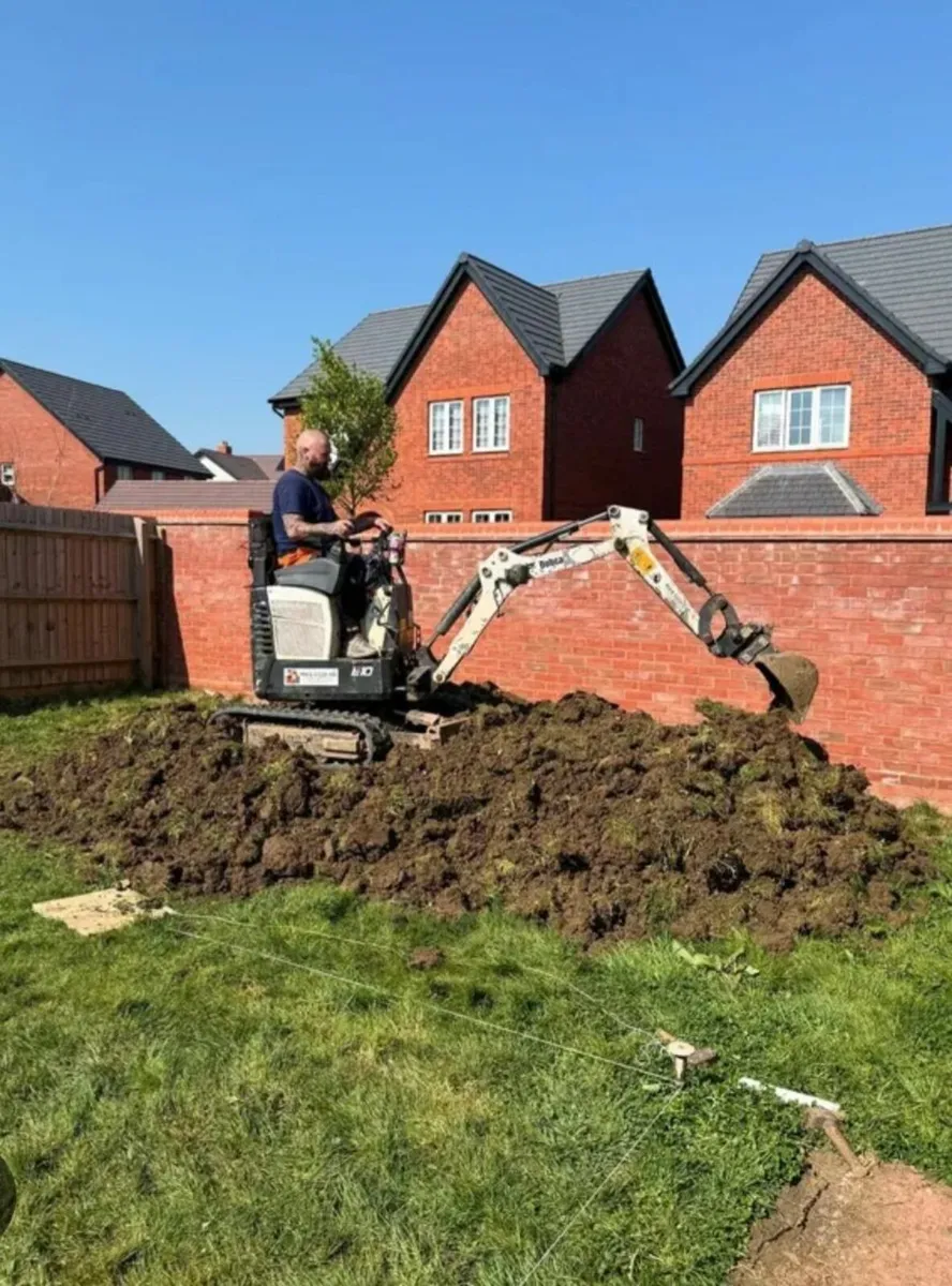 mini digger with driver for hire rent - Image 1