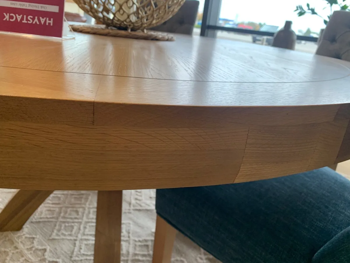 Oak Round Dining Table - Image 3