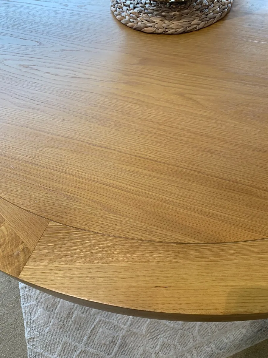 Oak Round Dining Table - Image 4