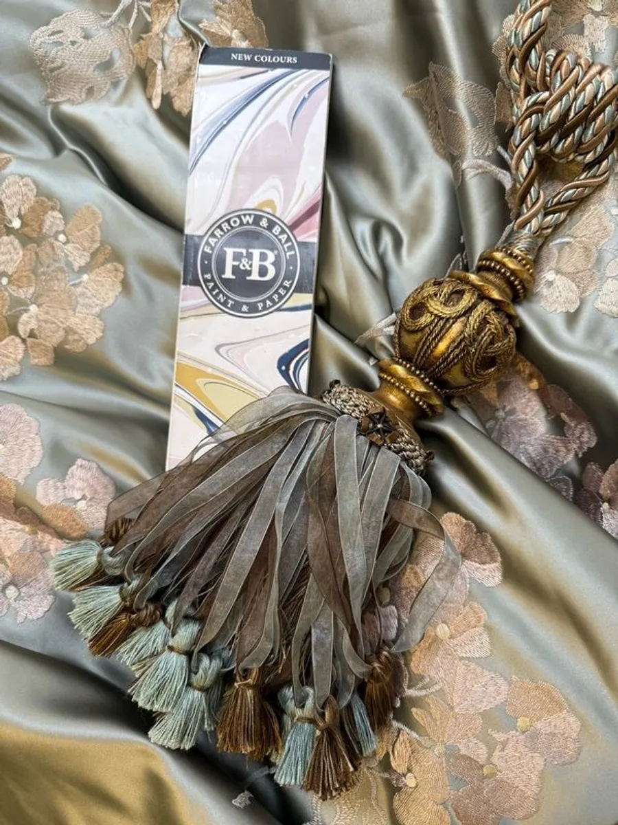 Magnificent New Silk Blanket Interlined Curtains 94" x 86" - Image 1