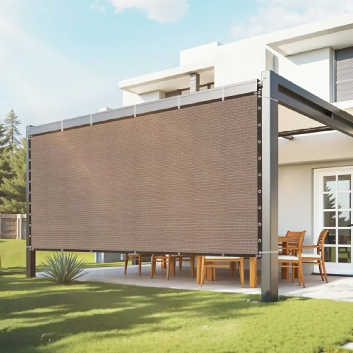 90% Sun Shade Cloth Privacy Screen 10 x 12 ft for - Image 1