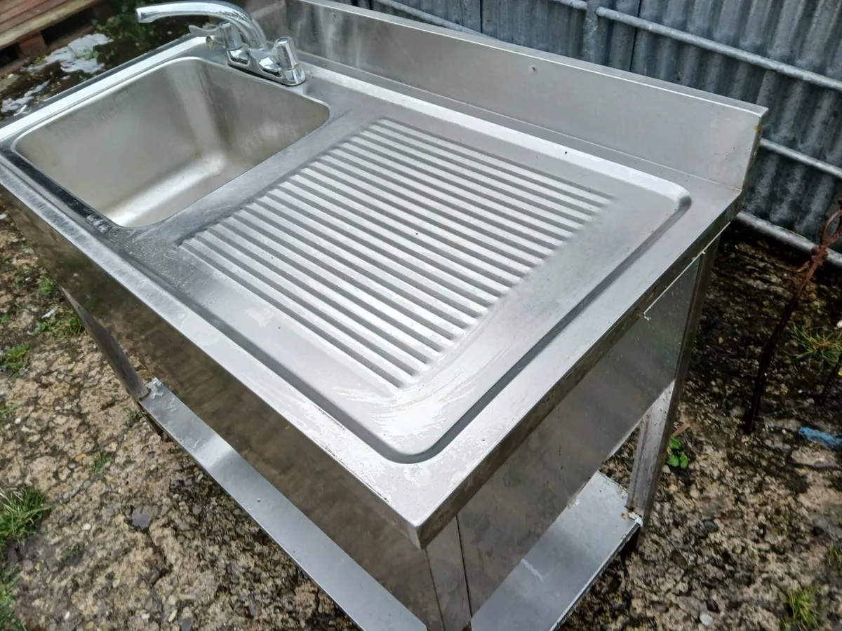 Staneless steel cabbinet/sink unit complete - Image 1