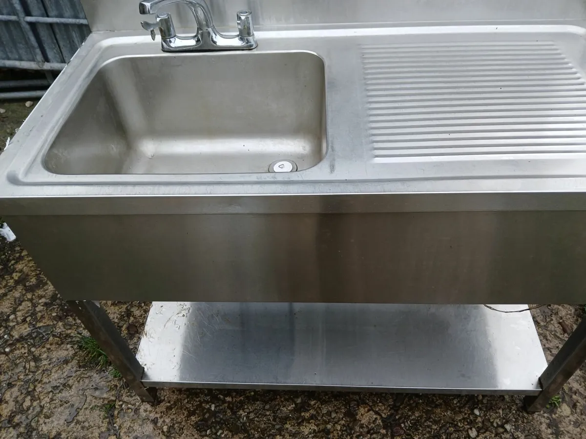 Staneless steel cabbinet/sink unit complete - Image 2
