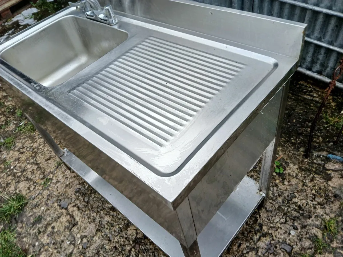 Staneless steel cabbinet/sink unit complete - Image 3