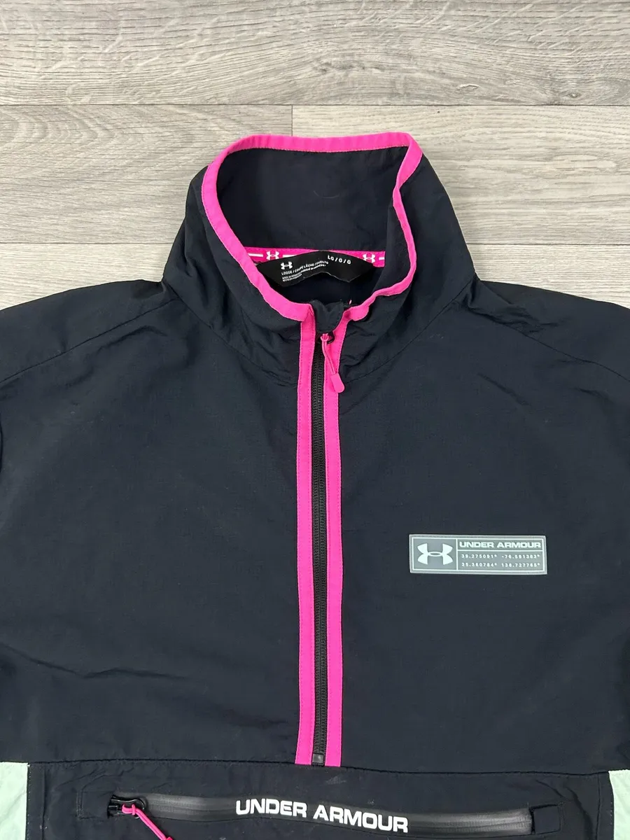 Under Armour Half Zip Anorak Packable Jacket Men L - Image 3