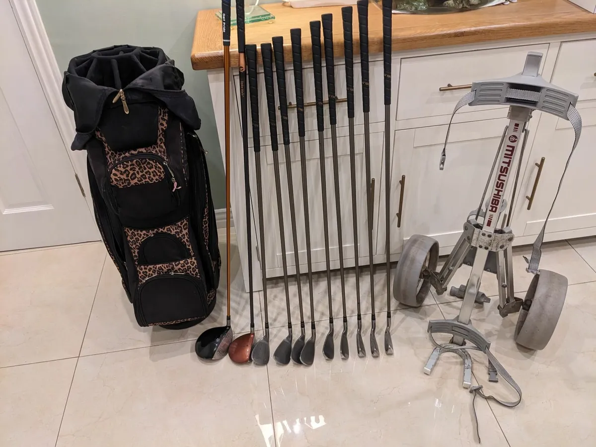 Set of Men's Clubs, Golf Bag & Trolley - Image 1