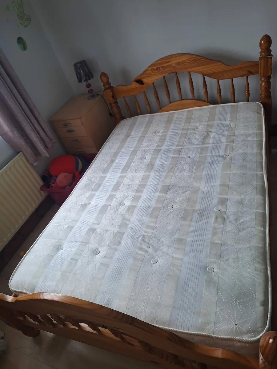 Double bed and mattress x2 - Image 2