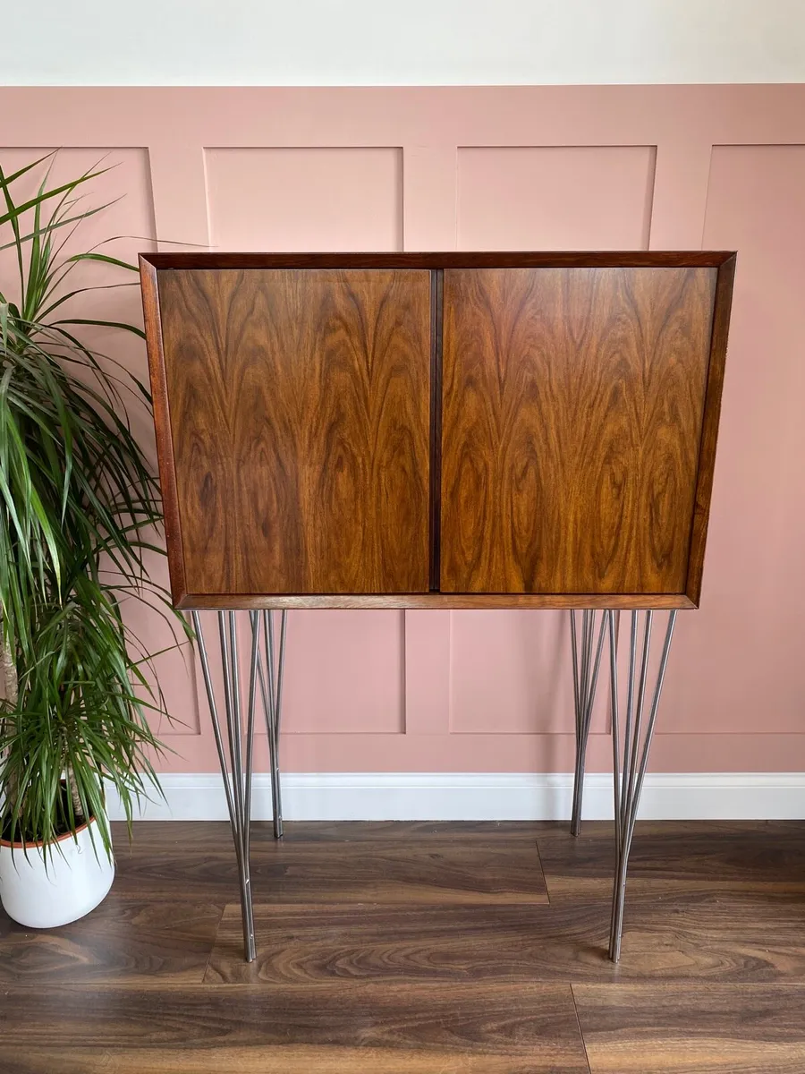 Mid Century Danish Cocktail / Record Cabinet - Image 2