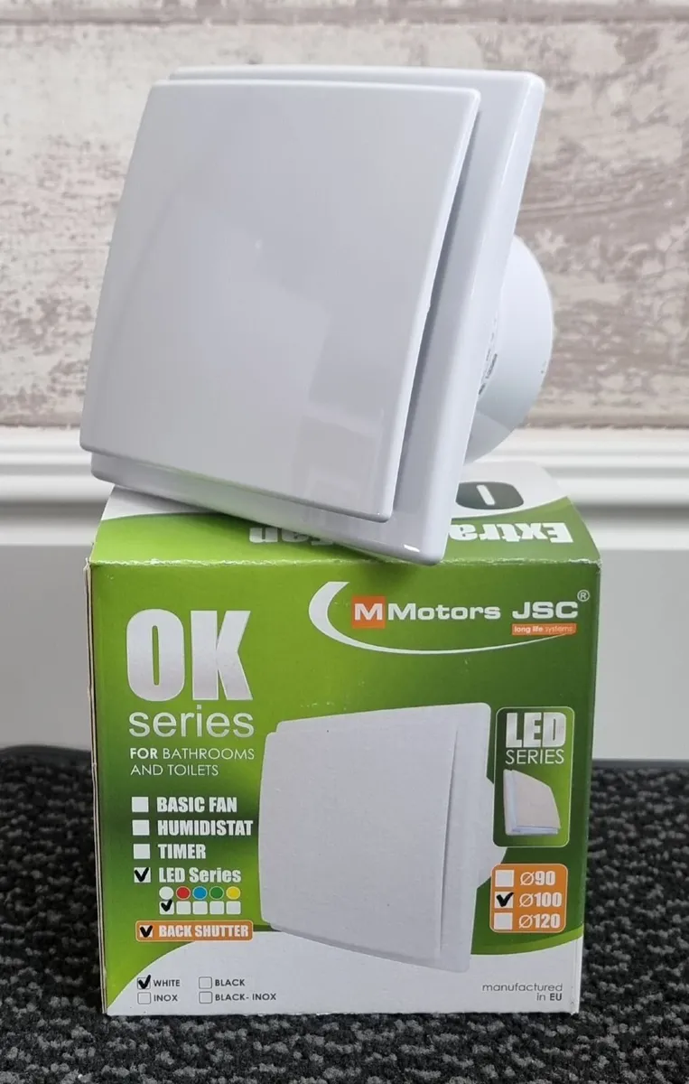 Bathroom Extractor Fan with LED Light - Image 1