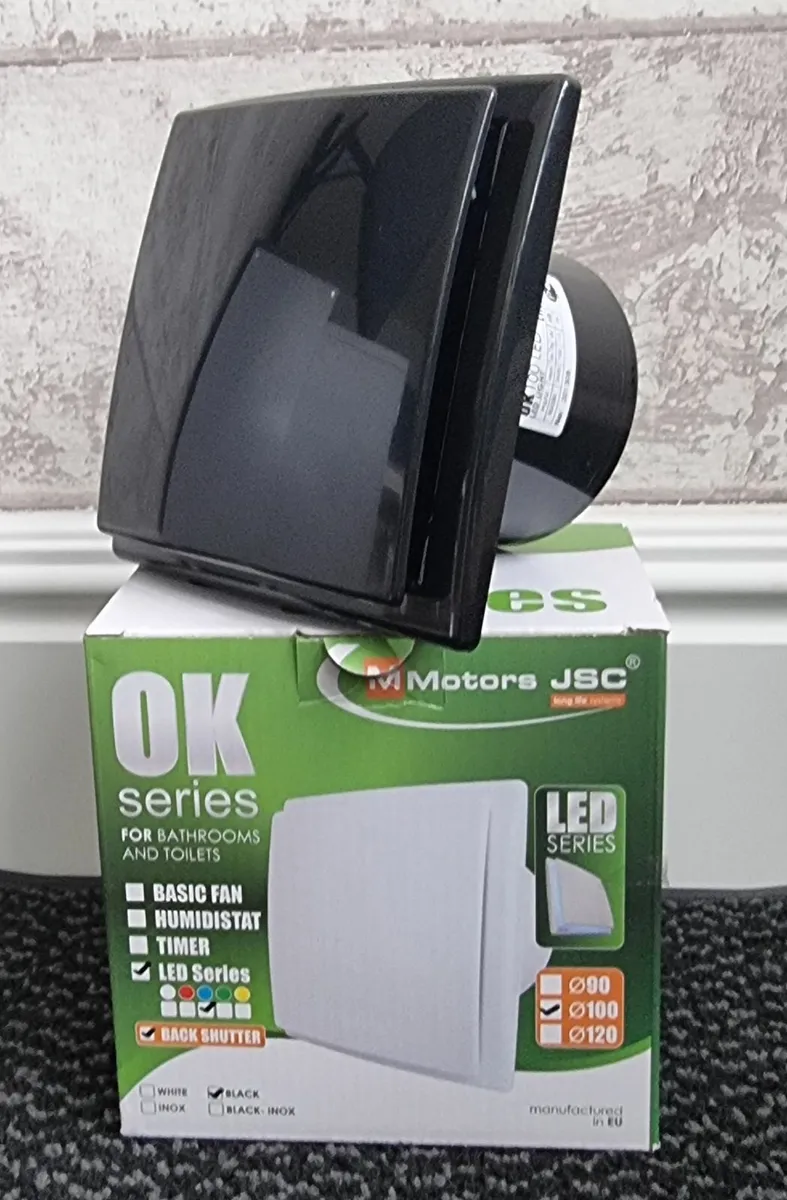 Bathroom Extractor Fan with LED Light - Image 2