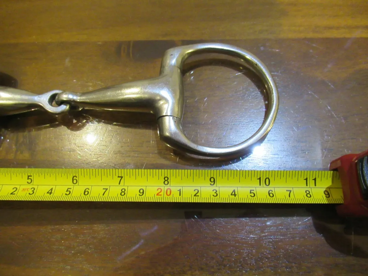 antique vintage D ring snaffle horse bit bridal - Image 3