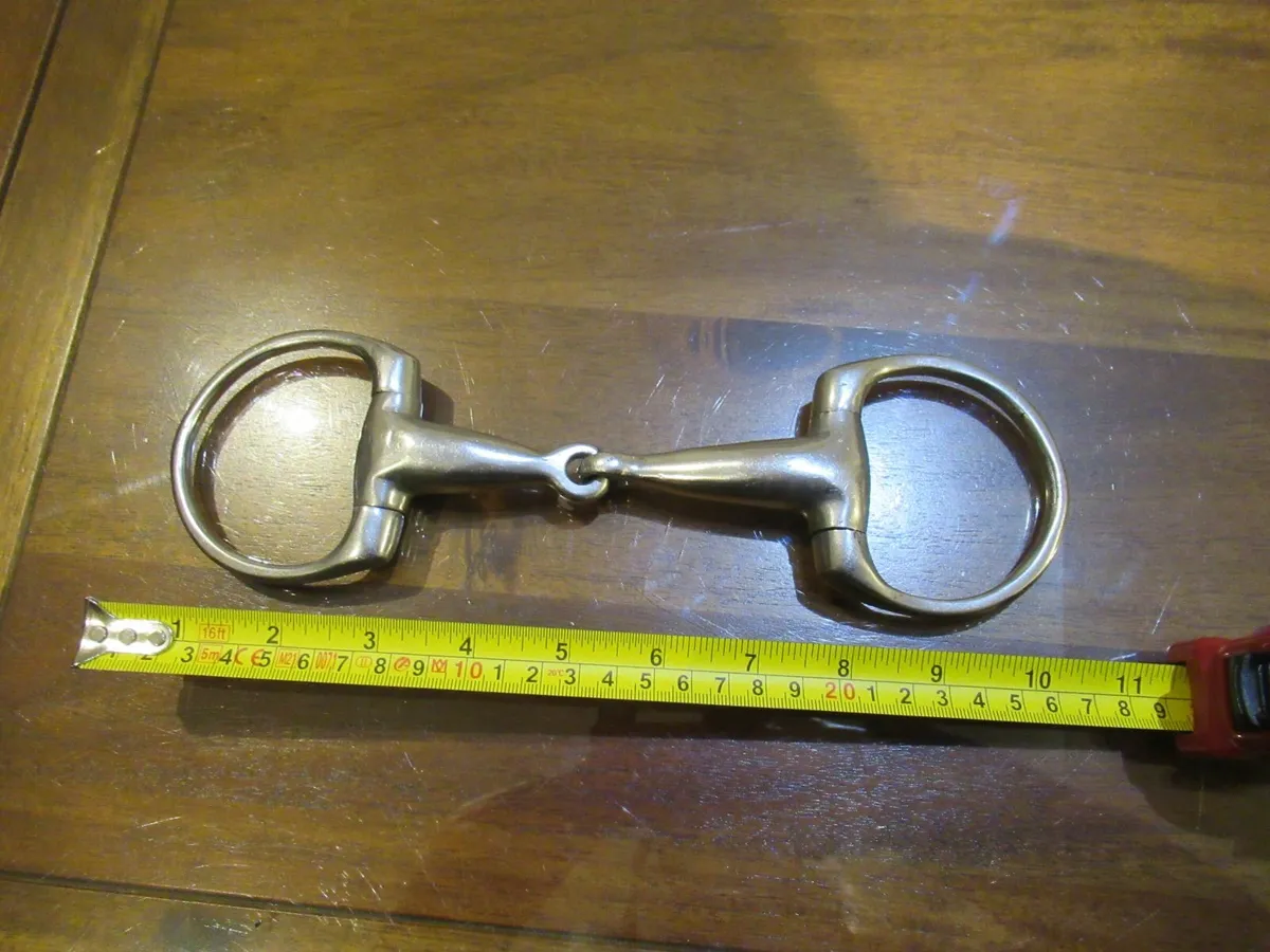 antique vintage D ring snaffle horse bit bridal - Image 4