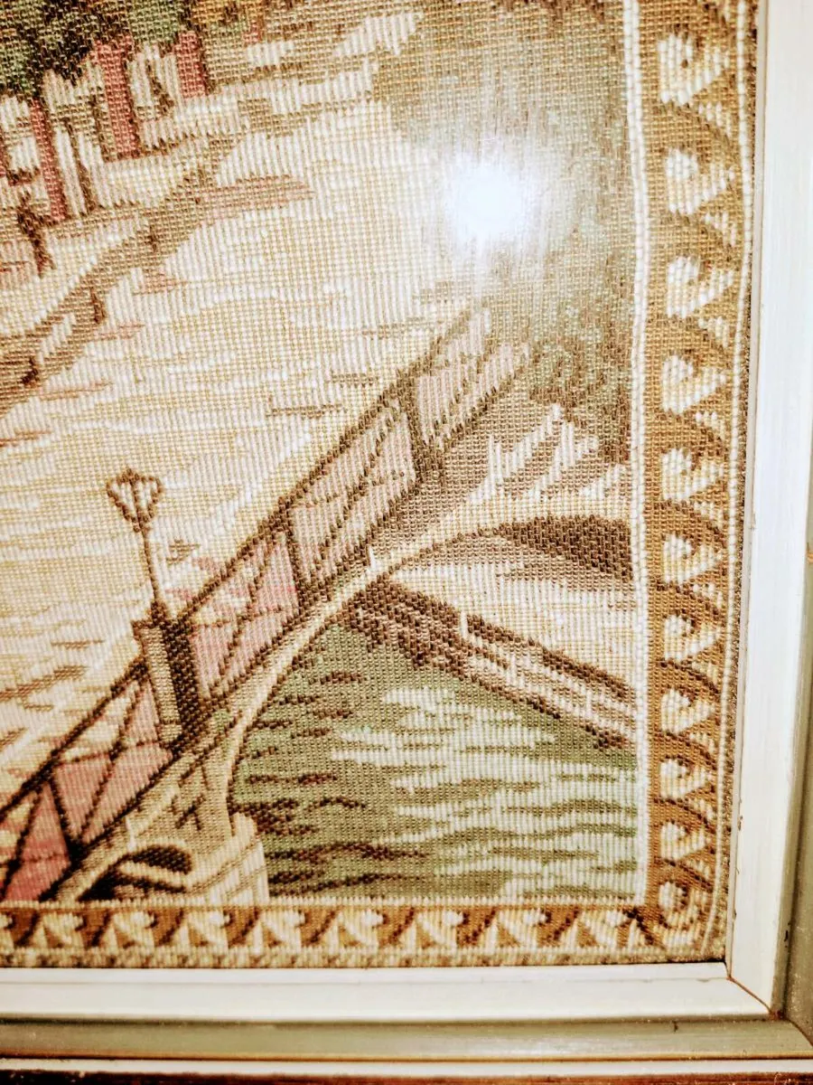 17TH CENTURY SCENE, Huge Real Tapestry Old Frame ! - Image 2