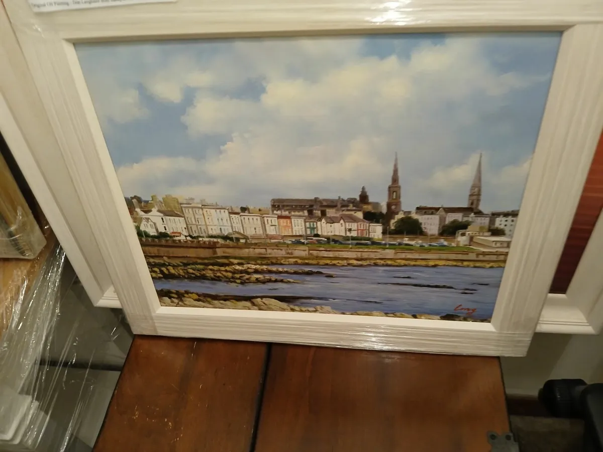 Original oil painting 🖼 framed..dun laoghaire.. - Image 3