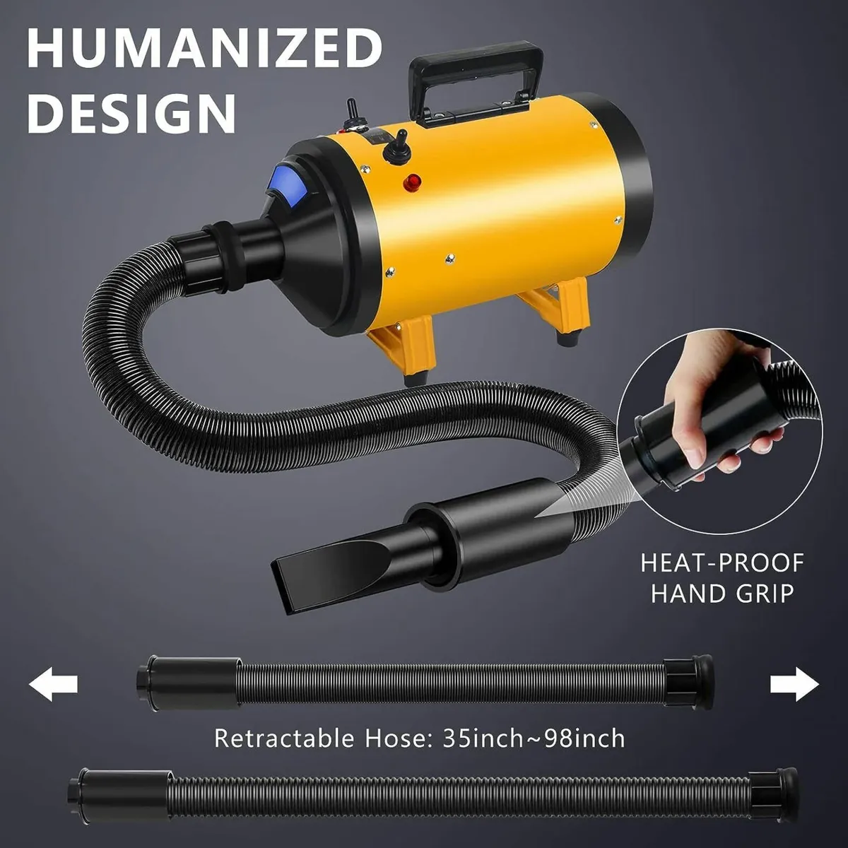Pet Grooming 2800W Blaster Dryer Adjustable Heat - Image 3