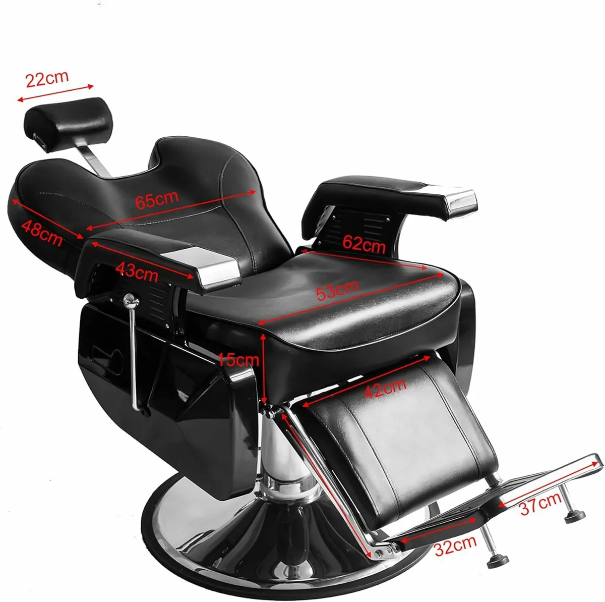 Barber Chair 360° Professional Reclining Salon - Image 2