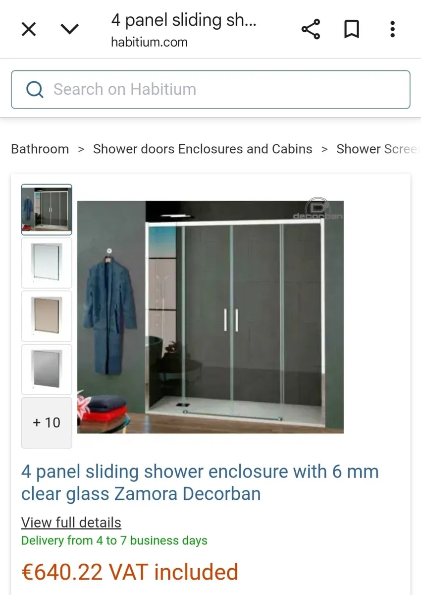 Shower door 1600mm - Image 1