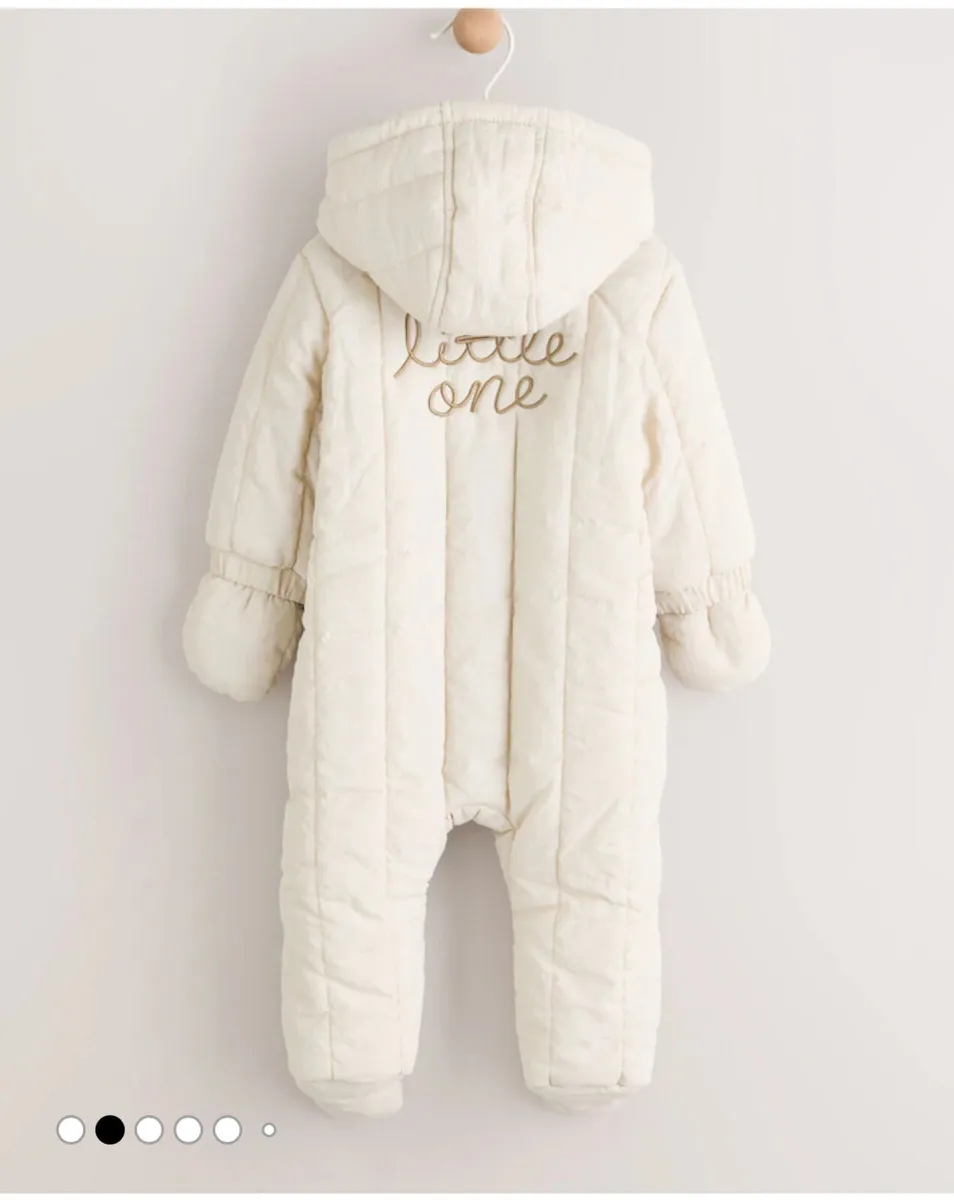Cream baby pramsuit - Image 1
