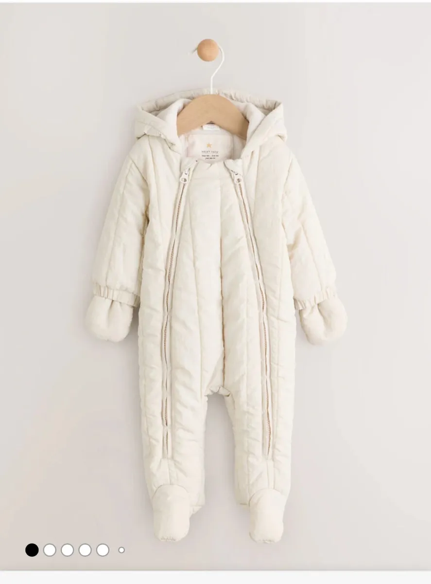 Cream baby pramsuit - Image 2