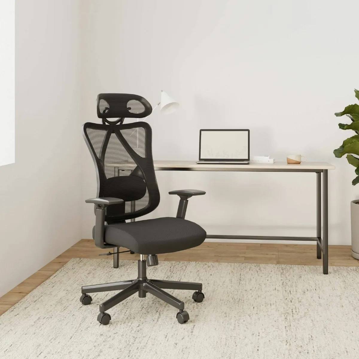 Ergonomic Office Chair Adjustable Lumbar Support & - Image 2