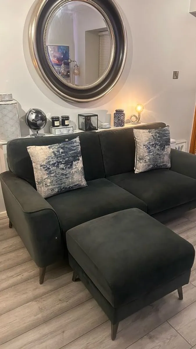 EZ Living Sofa and Footstool - Image 3