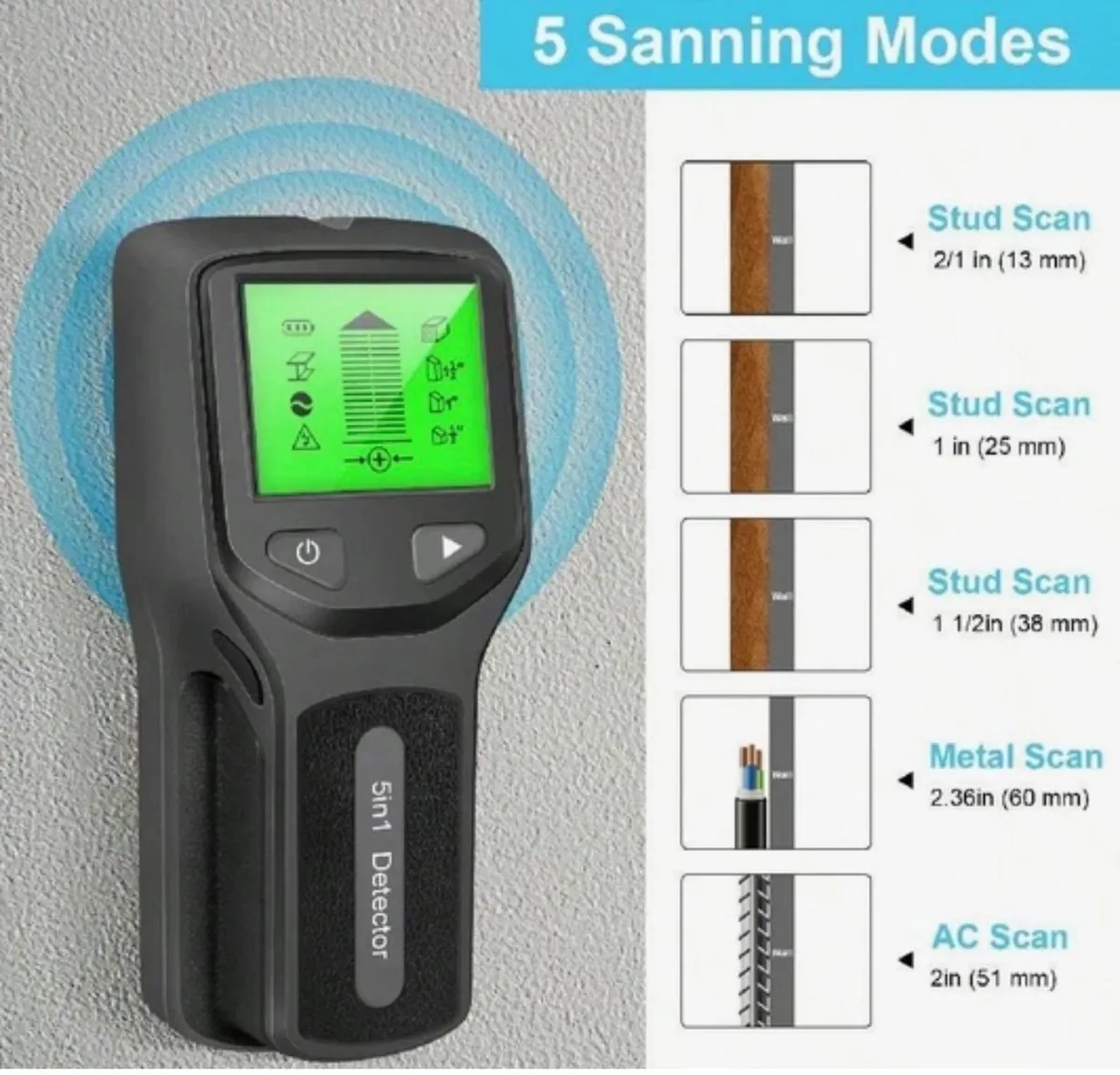 Wall Scanner, Stud Finder, Metal Wood Detection