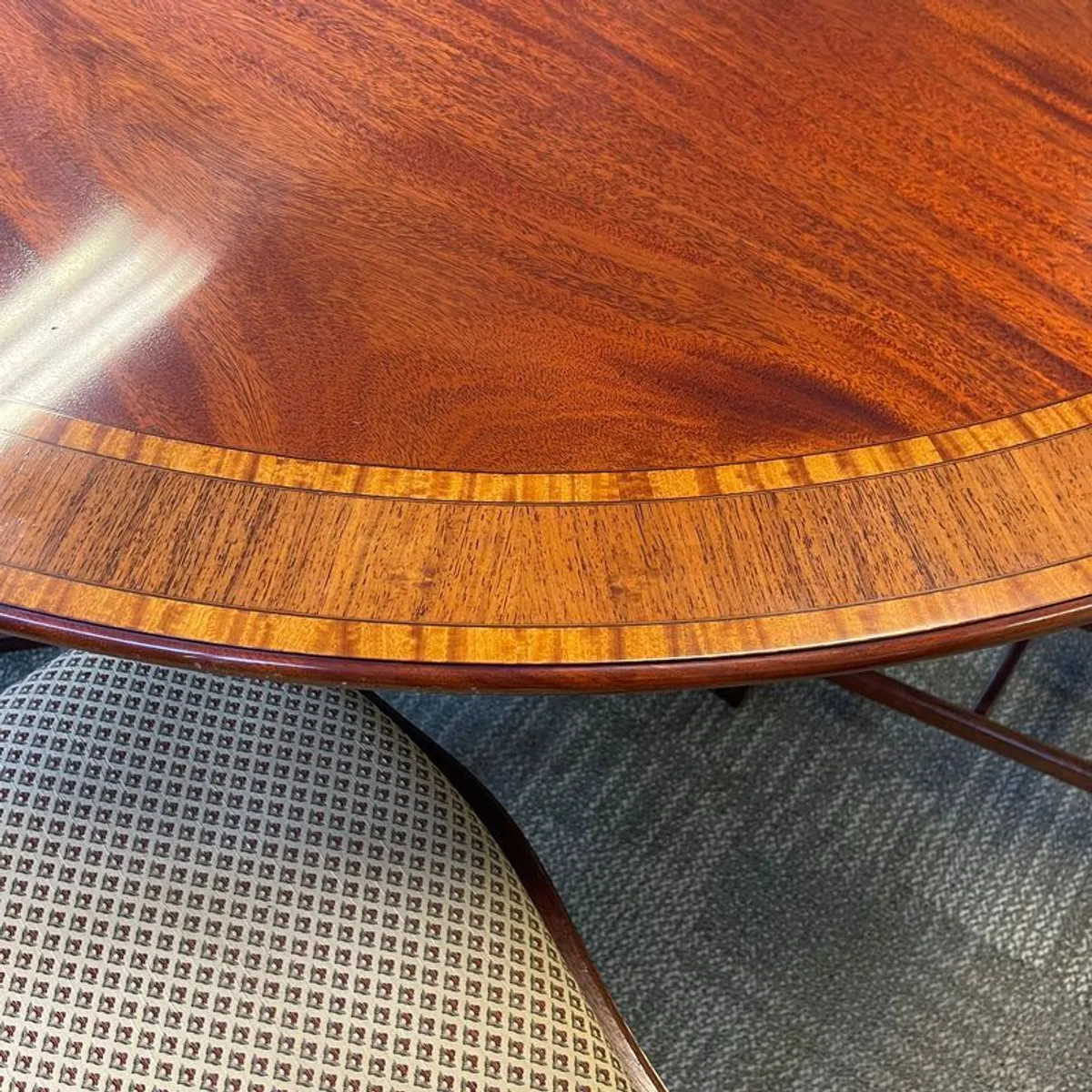 William Tillman, regency round dining table & six high back chairs. - Image 2