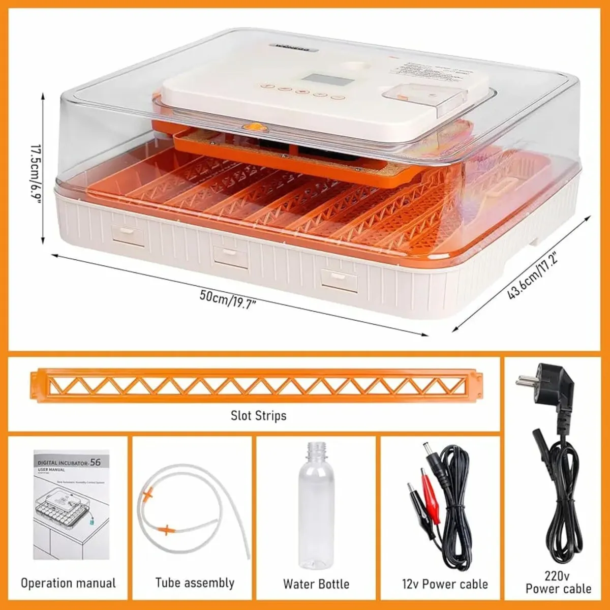 56 Egg Incubator Fully Automatic Incubator Dual El - Image 3