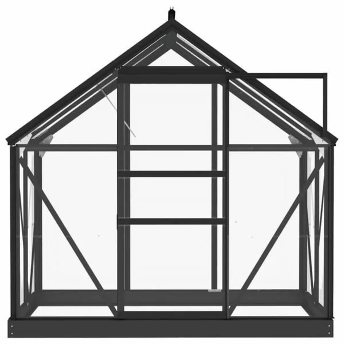 Glass Greenhouse Anthracite 155x103x191 cm Alumini - Image 4