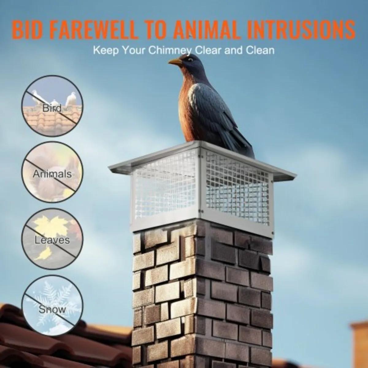 Chimney Cap, 431.8x431.8mm, 304 Stainless Steel Fi - Image 3