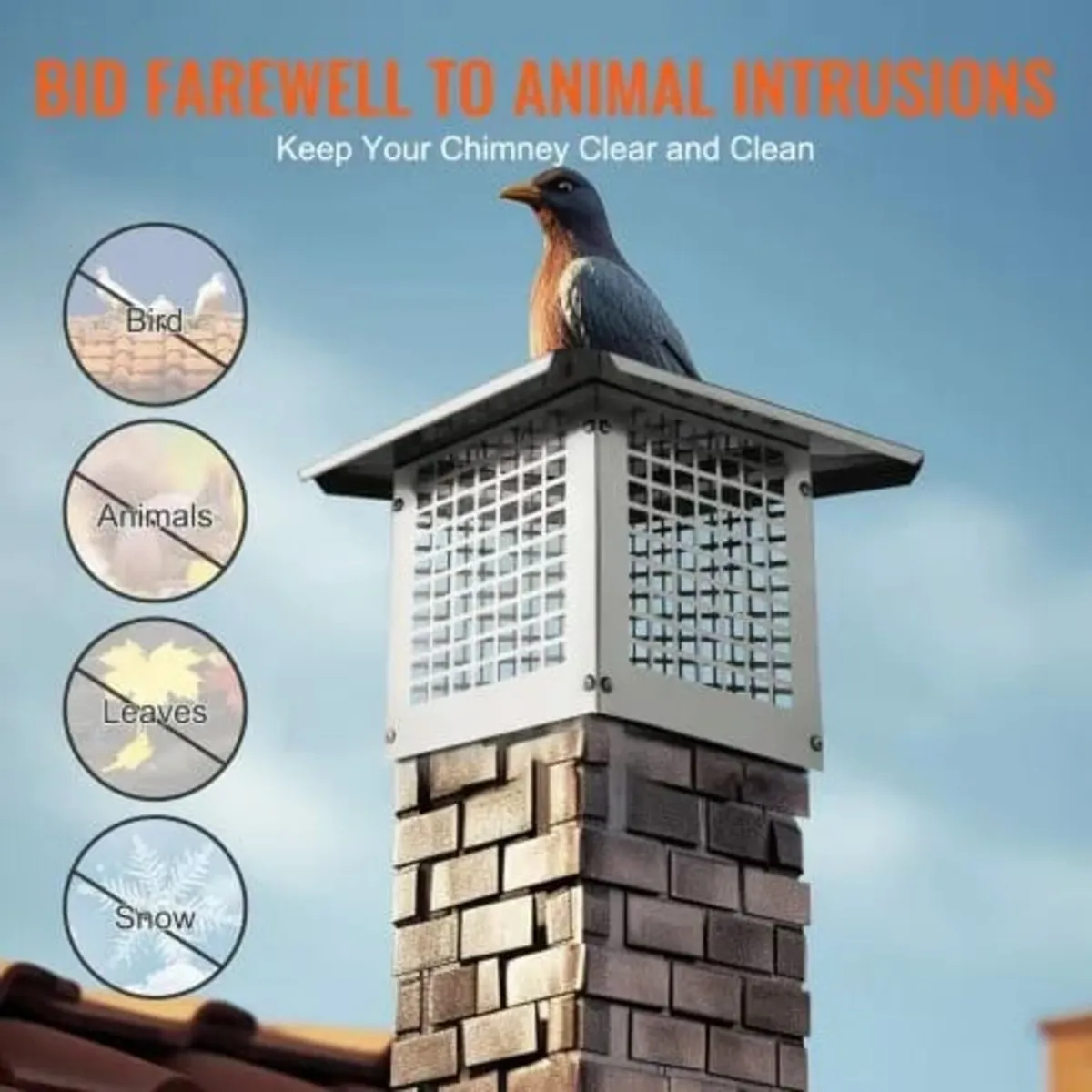 Chimney Cap 228.6 x 228.6mm, 304 Stainless Steel F - Image 3