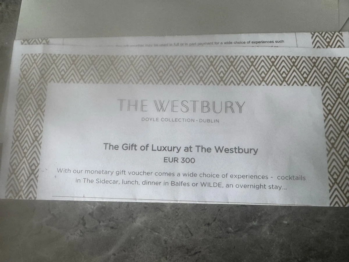 Westbury Hotel Voucher
