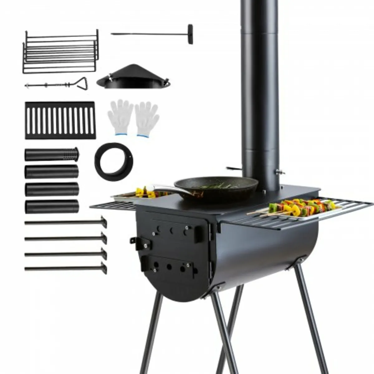 Wood Stove, 3 m, Alloy Steel Camping Tent Stove, P - Image 1