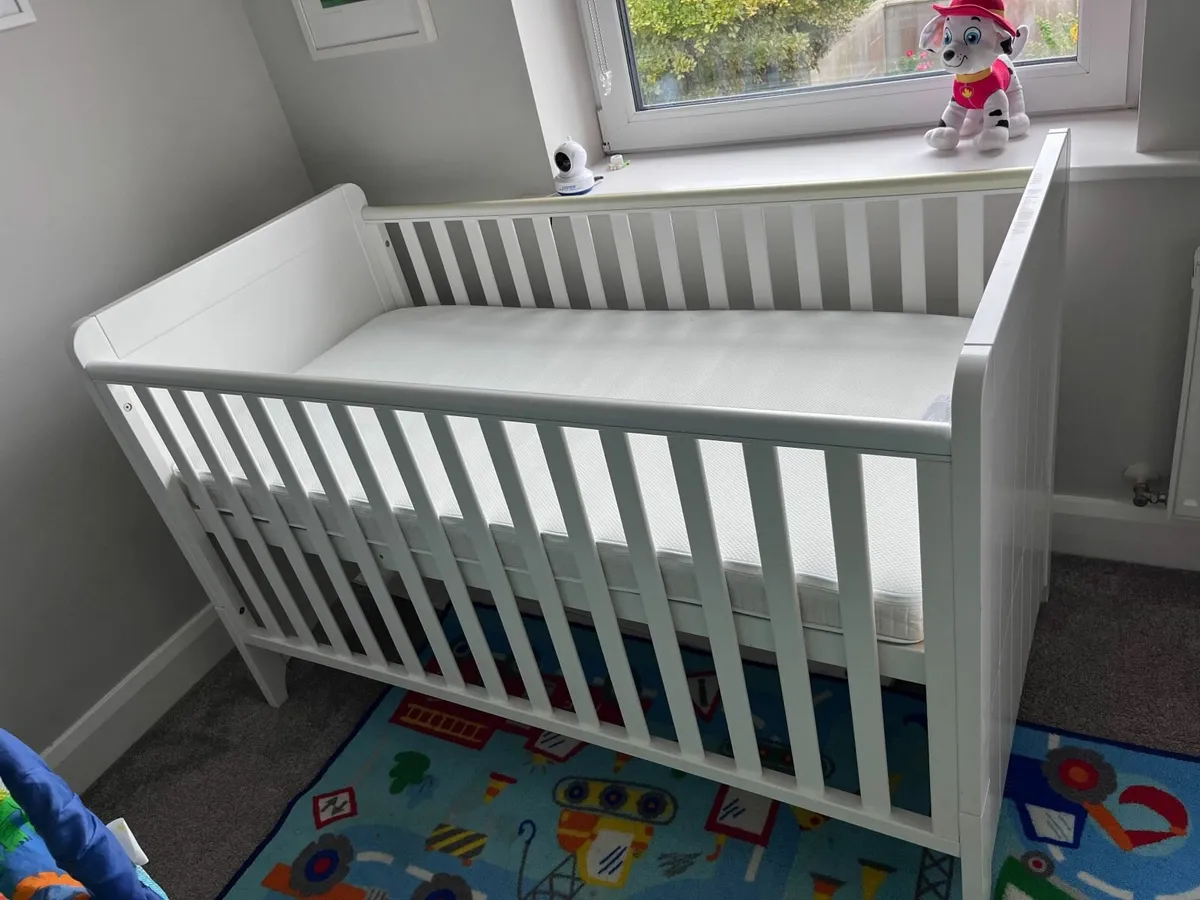 Mothercare White Cot Bed - Image 1