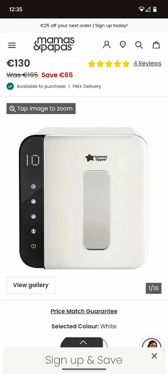 Tommee tippee uv bottle steriliser
