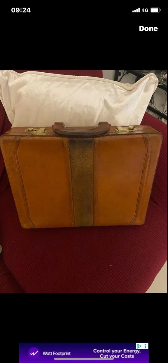 Vintage Leather Briefcase - Image 1