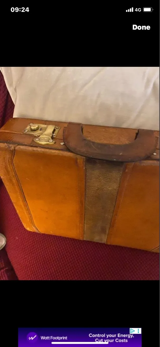 Vintage Leather Briefcase - Image 2
