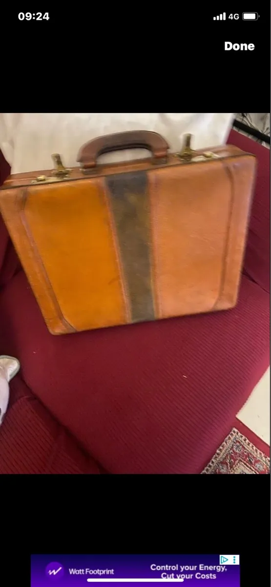 Vintage Leather Briefcase - Image 3