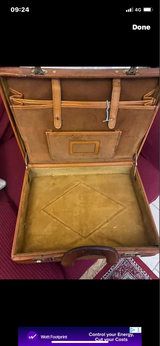 Vintage Leather Briefcase - Image 4