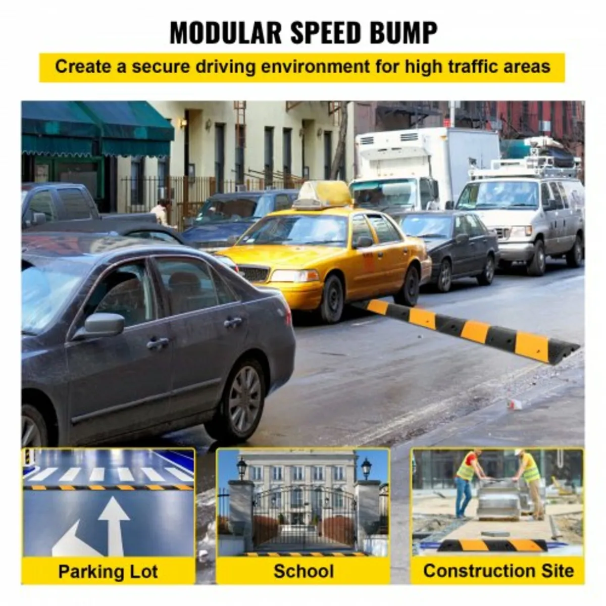 Modular Rubber Speed Bump Driveway Cable Protector - Image 4