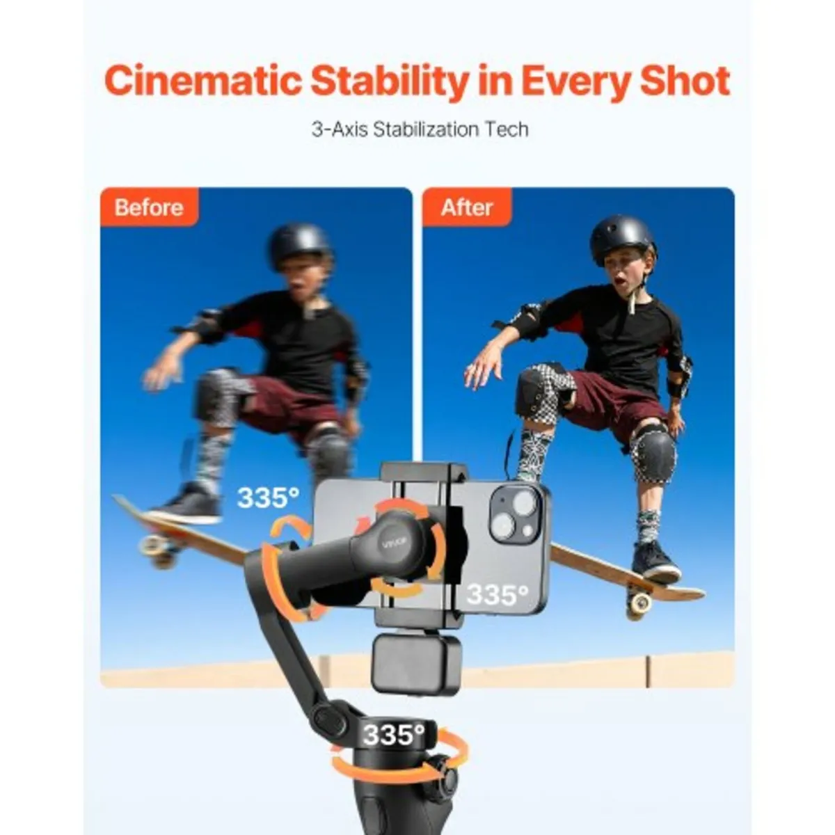 3-Axis Phone Gimbal Stabilizer for Smartphone with - Image 3