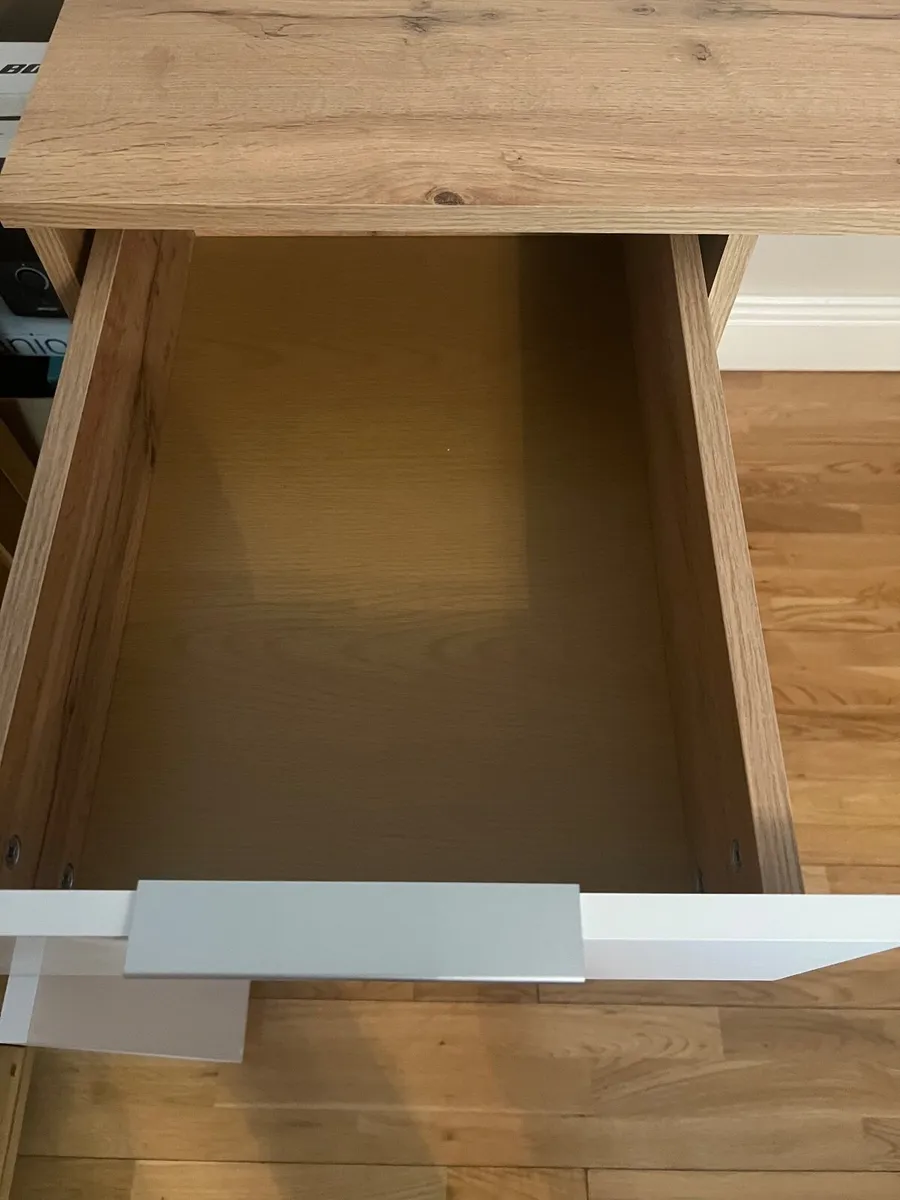 Desk with side cupboard and drawer - Image 3