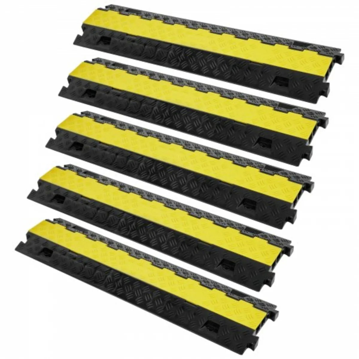 5 PCs Cable Protector Ramp, 2 Channel, 10000 kg/ax