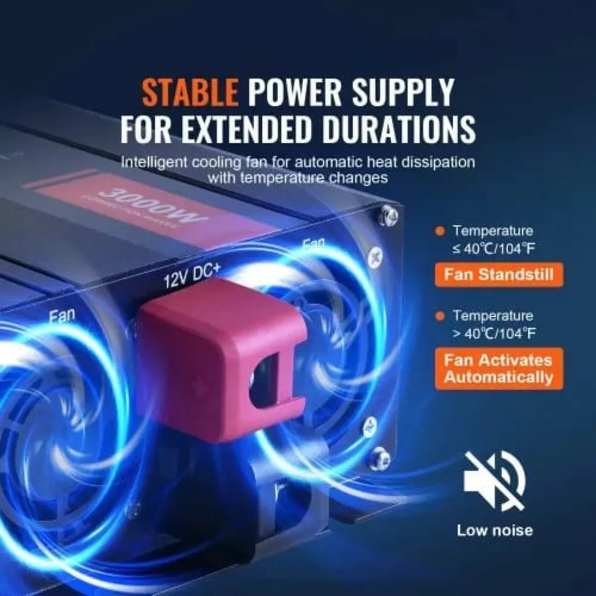 Modified Sine Wave Inverter, 3000Watt, DC 12V to A - Image 2